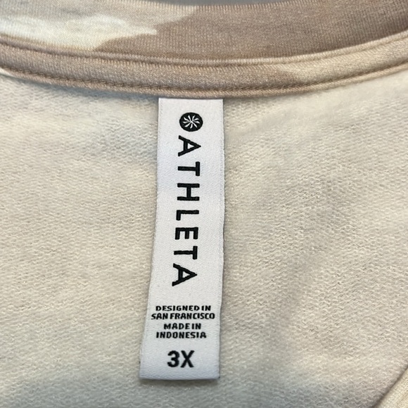 Athleta Tan Camouflage Sweatshirt Soft 3XL - Picture 6 of 6